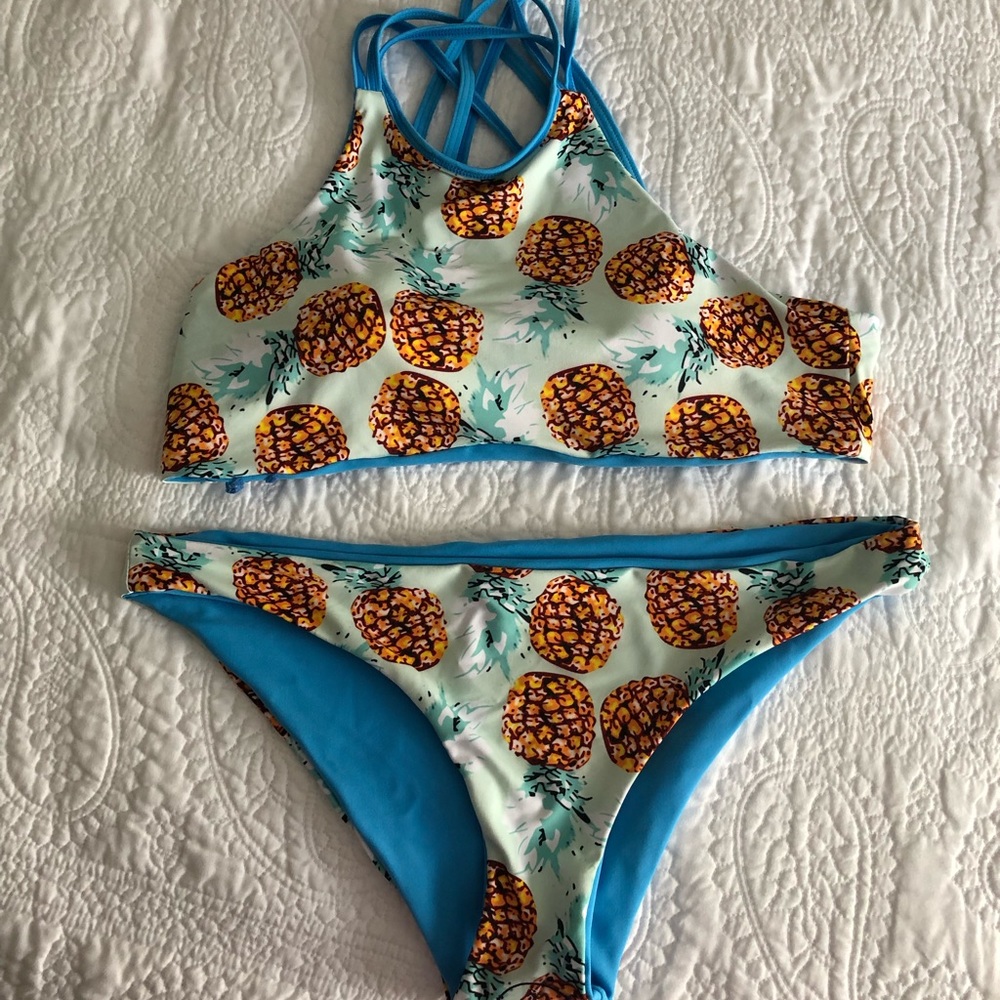 Pineapple Reversible Cupshe Bikini